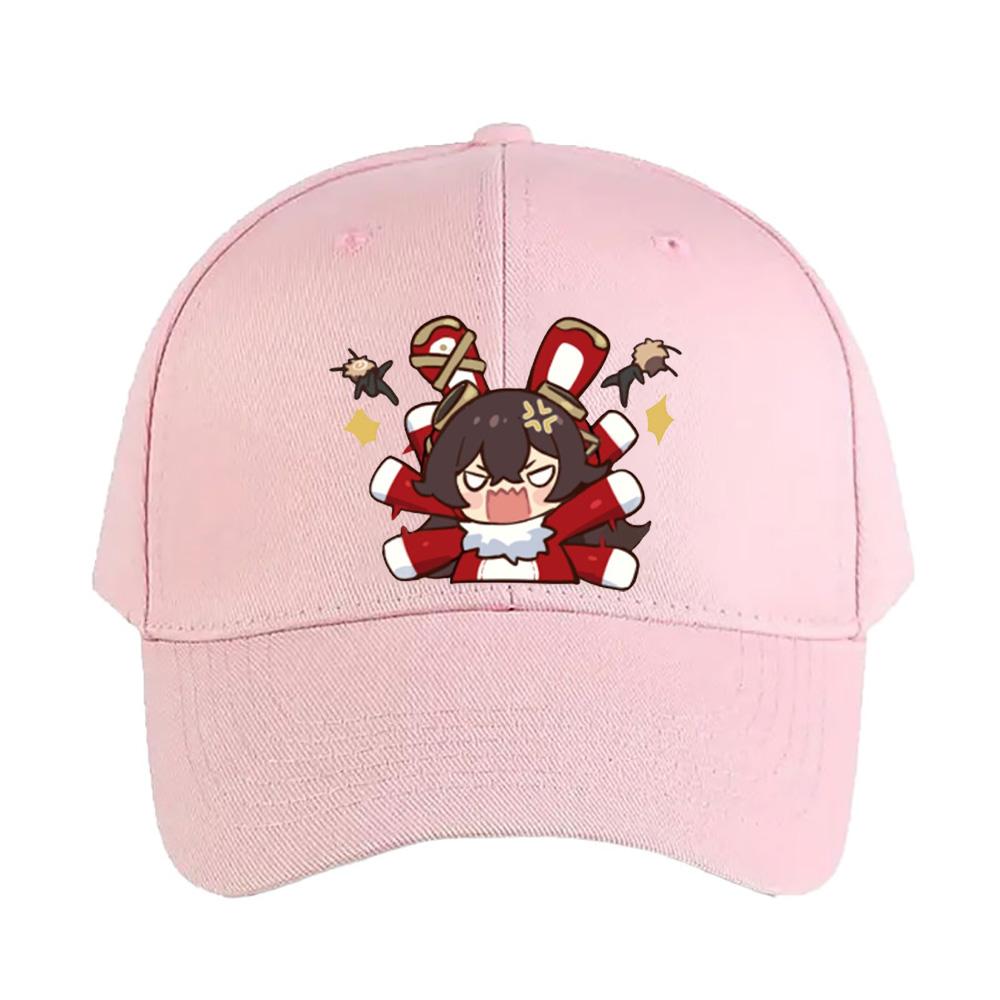 Amber Genshin Impact Chibi Cap Summer Woman Man Adult Casual Fashion Casual Adjustable Fishing Hat Sun Hat Baseball Cap