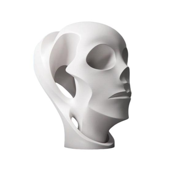 Decorative Ornament Abstract Face Matte White Design Sculpture High-Toughness S белый