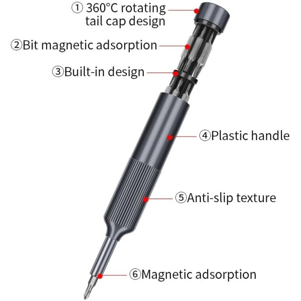 Multi-Purpose Screw Driver Bits Kit Multi Bit Small Screwdriver for Eyeglass Watch Computer