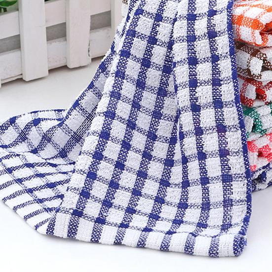 1/6 Stück Reinigungstücher, kratzfest, saugfähig, Baumwoll-Geschirrtücher, karierter Aufdruck, wiederverwendbar, für Zuhause, Restaurant, Hotel, Geschirrtuch, Hände