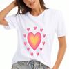 Heart Prints Wounisex's Cotton T Shirt, Pure Cotton Premium Prints, Valentine's Day Heart Pattern, Durable, Casual Fashion, Love And Arrows, Comfort A
