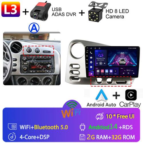 Dla PONTIAC Vibe 2003 - 2004 dla TOYOTA Matrix 2003 - 2008 System Android QLED IPS Ekran Dotykowy GPS Navi Radio Samochodowe Odtwarzacz Multimedialny