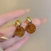 Trendy Amber Earrings Portable And Comfortable For Long Time Wearing