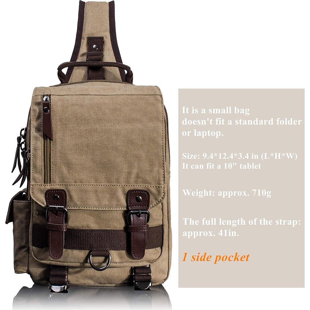Retro crossbody taška, plátěná taška přes rameno pro muže a ženy, taška přes rameno, cestovní taška