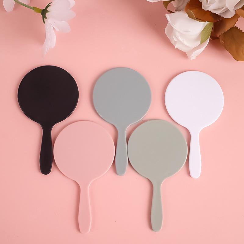 Customizable Cute Mini Handheld Round Makeup Mirror