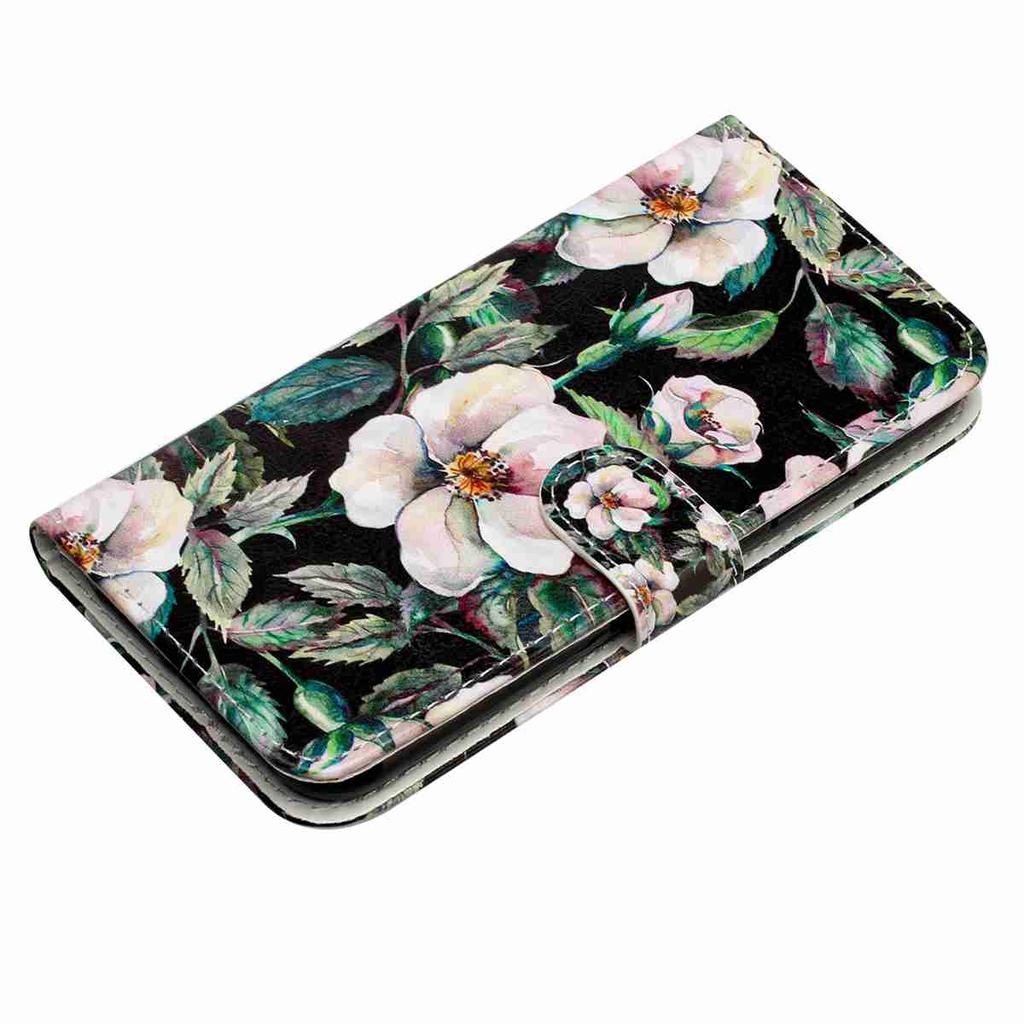 Camellia Pattern Shockproof Card Slots PU Leather Wallet Case for iPhone,Samsung,Huawei,Xiaomi,Moto,Tecno,Google,Nokia,Oppo,ZTE,Blackview...