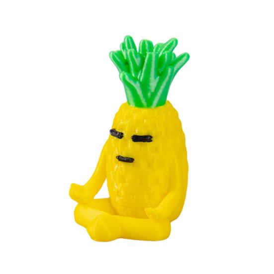 

Mini Resin Fruit Figurine Fake Banana Pineapple Cucumber Pear Cone Fruit Model with Cute Grievance Expression for Micro Fairy Garden Accessory B