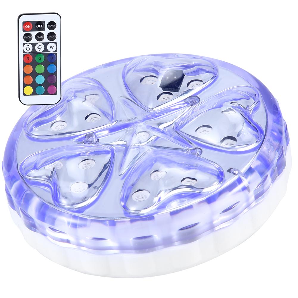 16RGB LED Wasserdichtes Schwimmbecken Teich Unterwasserlicht Landschaftsdeko mit Fernbedienung