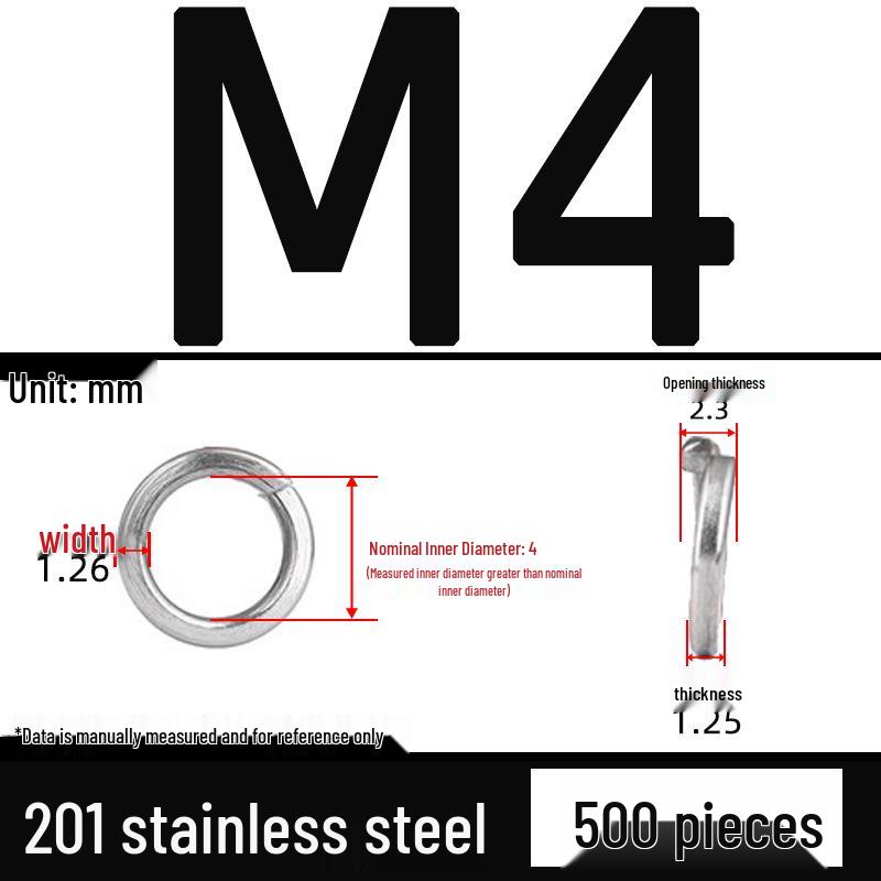 Verdickte 304/201 Edelstahl-Federring Elastischer Abstandshalter M3-M24