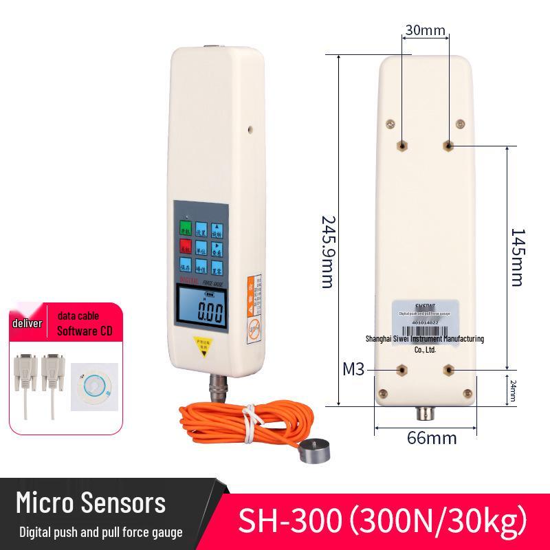 HEMUELE He Mu Digital Push-Pull Force Gauge with Sensor Display for Tension and Pressure Measurement, PC Compatible