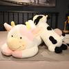 90/110CM Lovely Milk Cow Plush Toys Cartoon Stuffed Animal Cattle Dolls Sleeping Pillow for Birthday Gifts
