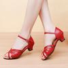 Echte Leder Tanzschuhe Damen Latein Standard Tango Tanzschuhe Hohe Absätze Gummisohle Party Salsa Jazz Schuhe Damen Sandale
