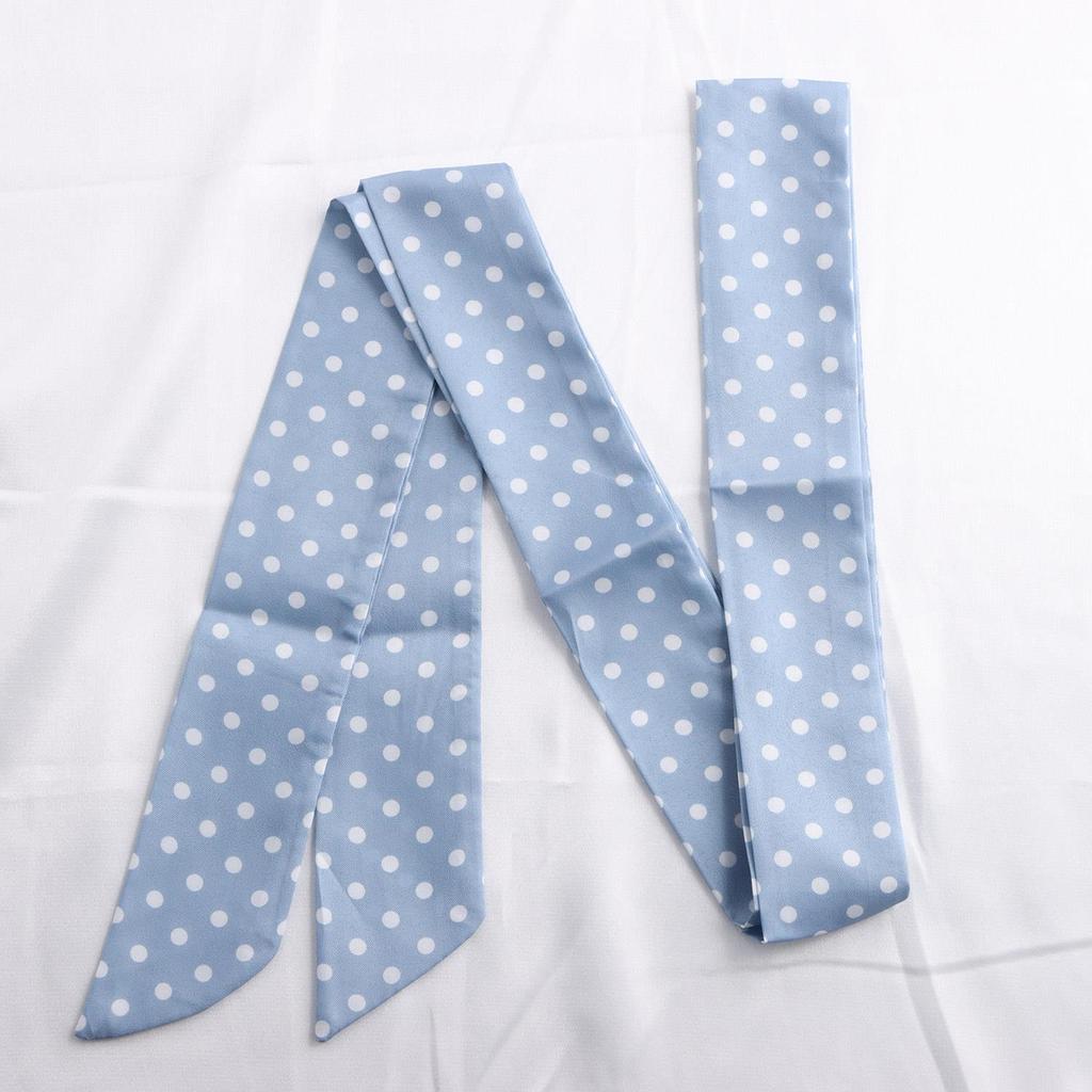 Luxury Ribbon Polka Dot Scarf Printed Retro Scarf Headband Neckerchief Thin Long Scarves Spring Summer