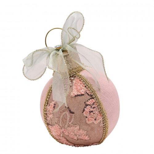 Blush Pink Bauble Decoration - 22cm