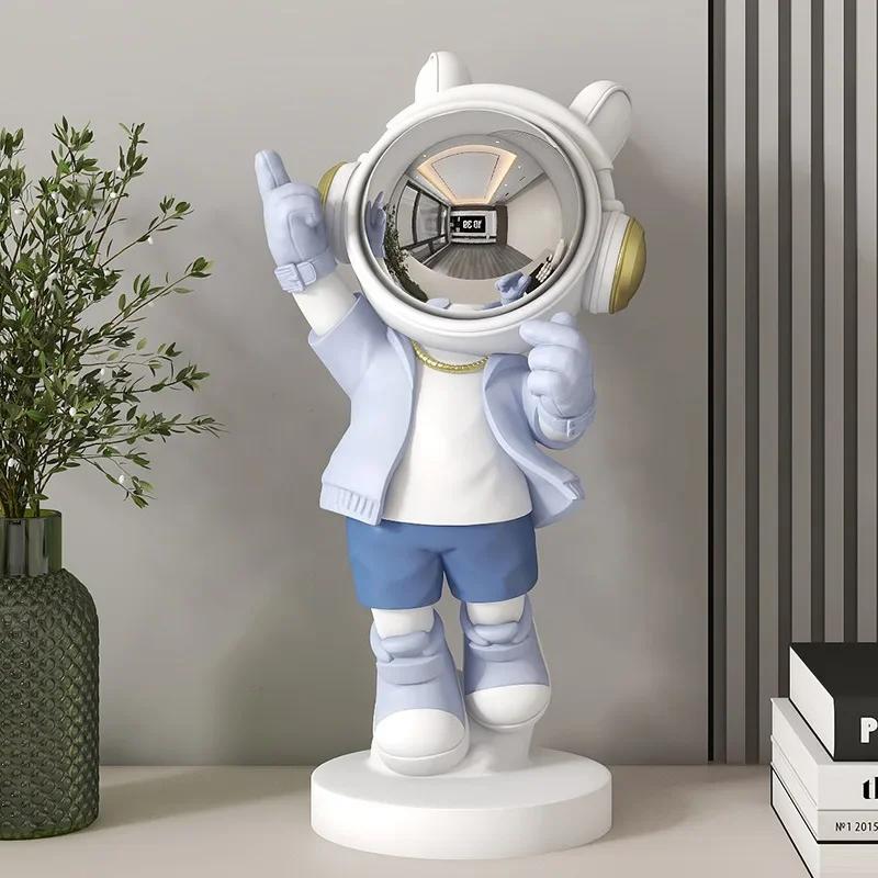 Harz Astronauten Skulptur Kreative Heimdekoration Cartoon Animation Raumfahrer Puppe Statue Wohnzimmer Büro Schreibtisch Ornamente Geschenk