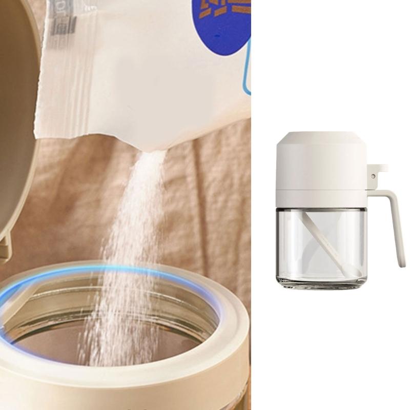 Transparent Seasoning and Spices Jar for Cooking Multipurpose Kitchen Condiment Bottle with Spoon and Lid