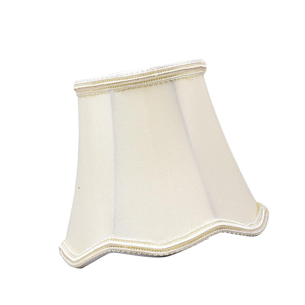 Burlap Lamp Shade Replacement Round Fabric Lampshade for Chandelier Wall Lamp White