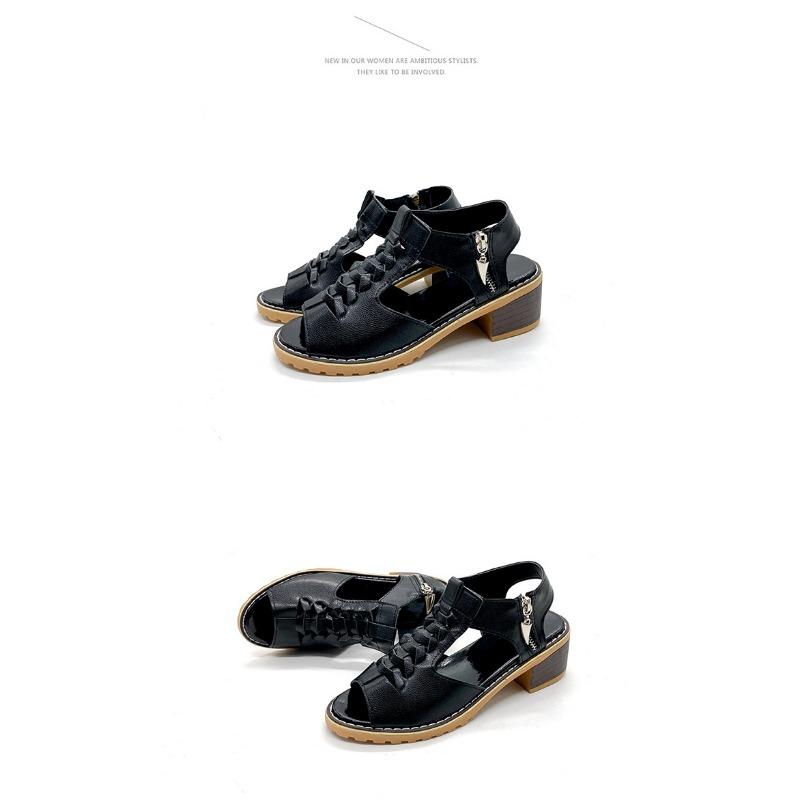 Summer New Color Women's Sandals Side Zipper Fashion Women's Sandals Women's Shoes