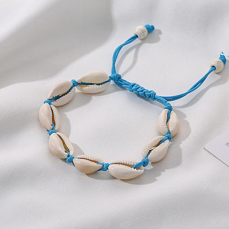 Cavigliera e Bracciale Regolabili in Stile Etnico Bohemien con Conchiglie - Accessori da Donna Cross-Border