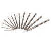 13Pcs Twist Drill Bits Heat Resistant Cobalt HSS Straight Shank 1.5mm?6.5mm with Storage Box