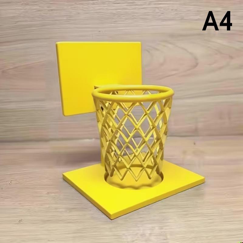 

Креативный держатель для ручек в виде баскетбольной корзины, настольный органайзер с основанием, компактный декоративный аксессуар, декор для дома, школы, офиса