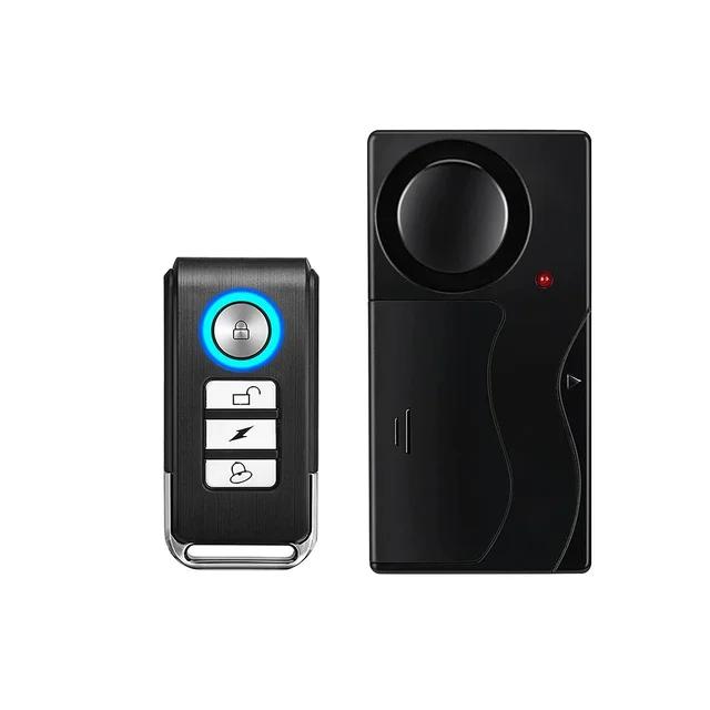 Extractme 108dB Anti-Theft Alarm Wireless Vibration Alarm with Remote Control Door and Window Alarm Ship Alarm Security System E