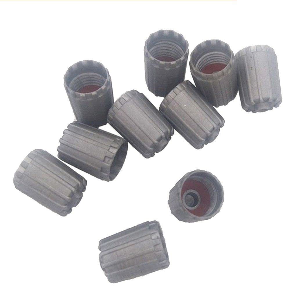 Generic 10 Pcs Car Tire Rim Valve Stem Port Cap Plastic Cover Motorcycle Accessories with Gasket Replacement for Infiniti
