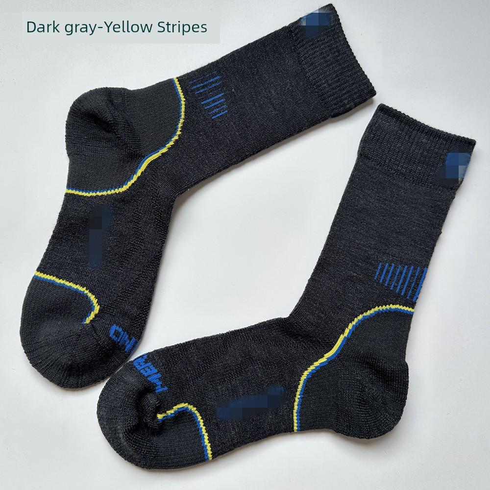 80% Mernu Wool Fall and Winter Heattech Men's and Women's Long Tube Extra Thick Fluffy Loop Sweat Socks Outdoor Snow Cold Socks