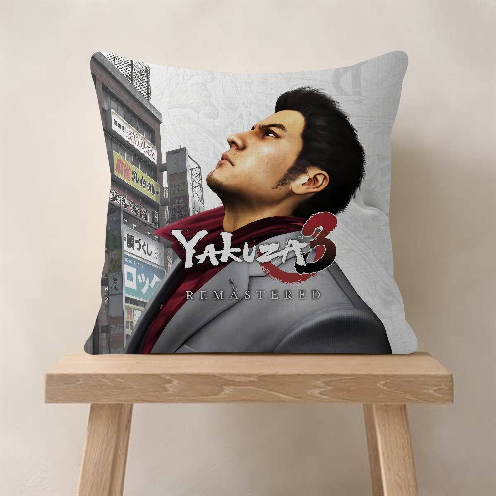 Game Y-Yakuza Anime Pillow Case Fashion Square Pillowcase Bedroom Sofa Room Ins Decoration Leisure