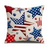 American Independence Day Pushing Cover Five-pointed Star Pushing Cover 45*45 Cm Red Star Stripe Print Pillow Cover