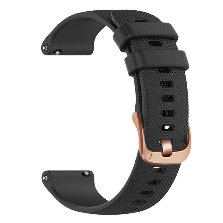 Silicone Sport Watch Band 18mm for Garmin Vivoactive 5 / Venu / Forerunner 165 XDfind Rose Gold Buckle