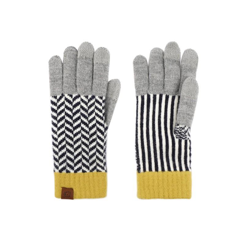 Japanese Style Knit Touchscreen Gloves Winter Warm Wool Blend Men Women Outdoor Cycling