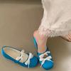 Fashion Square Toe Women Mary Jane Shoes Fashion Shallow Butterfly-knot Shoes 2025 Spring Ladies Elegant Dress Slip on Shoes