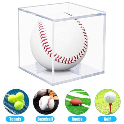 1/3/6Pcs Baseball Display Case Transparent Design Dustproof UV Protected Acrylic Baseball Holder Display Box
