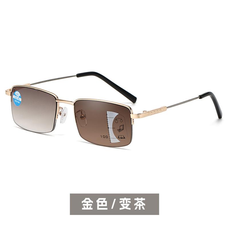 

Progressive Color-Changing Multi-Focus Reading Glasses Far And Near Dual-Purpose Anti-Blue Light Smart Zoom Reading Glasses +400