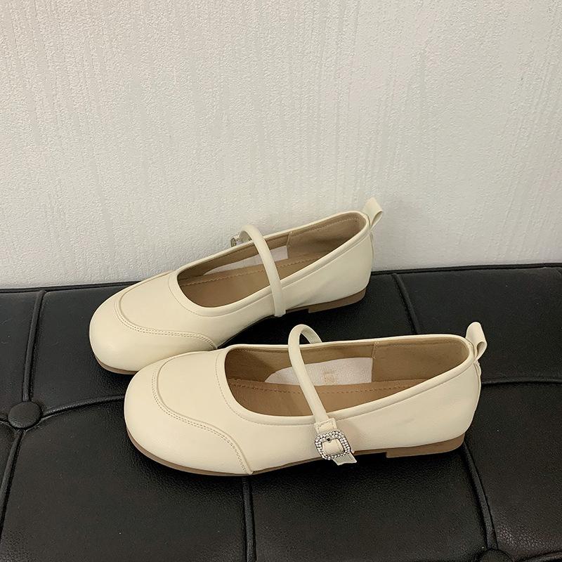 Autumn new fashion light mouth outer wear flat-soled single shoes soft-soled fairy with skirt casual Mary Jane shoes girl