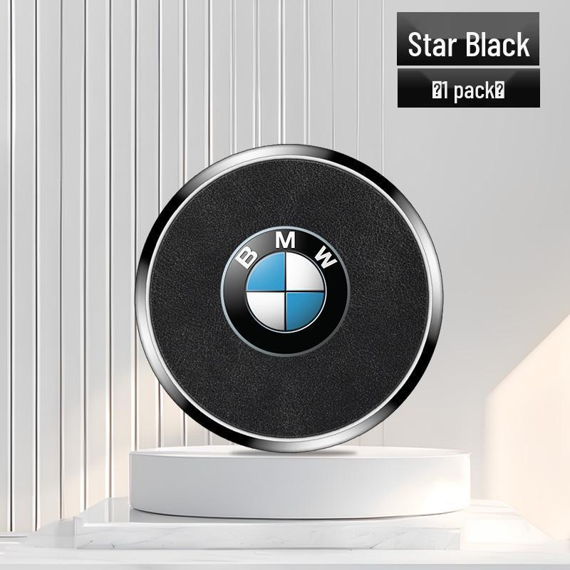 BMW 3 Series Alloy Cup Holder Coaster & Anti-Slip Door Slot Mat Set