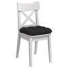 Seat Cushions 4 pcs Black 40 x 40 x 12 cm Fabric