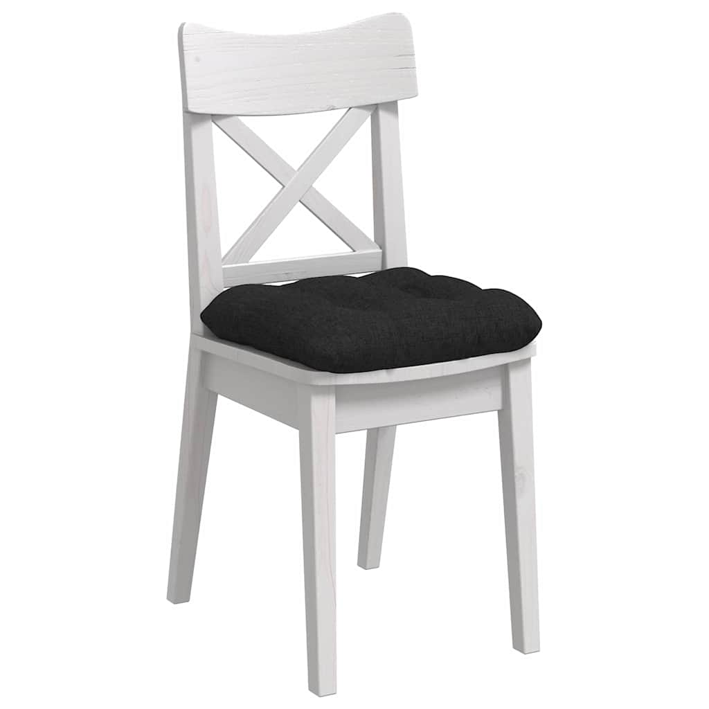 Seat Cushions 4 pcs Black 40 x 40 x 12 cm Fabric