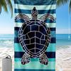 Serviette de plage en microfibre à séchage rapide Thème Océan Tortues marines Doubles Étoiles de mer Corail Vintage Grande Serviette de voyage