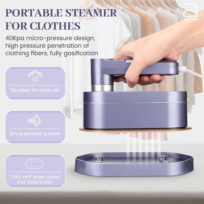 Handy Ironing Machine Portable Garment Steamer with Digital Display Handheld Iron for Quick Fabric Steam RefreshsClothes