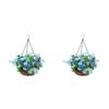 A25F-2X Artificial Hanging Flowers In Basket For Patio Lawn Garden Decor, For The Decoration Of Outdoors And Indoors-Blue