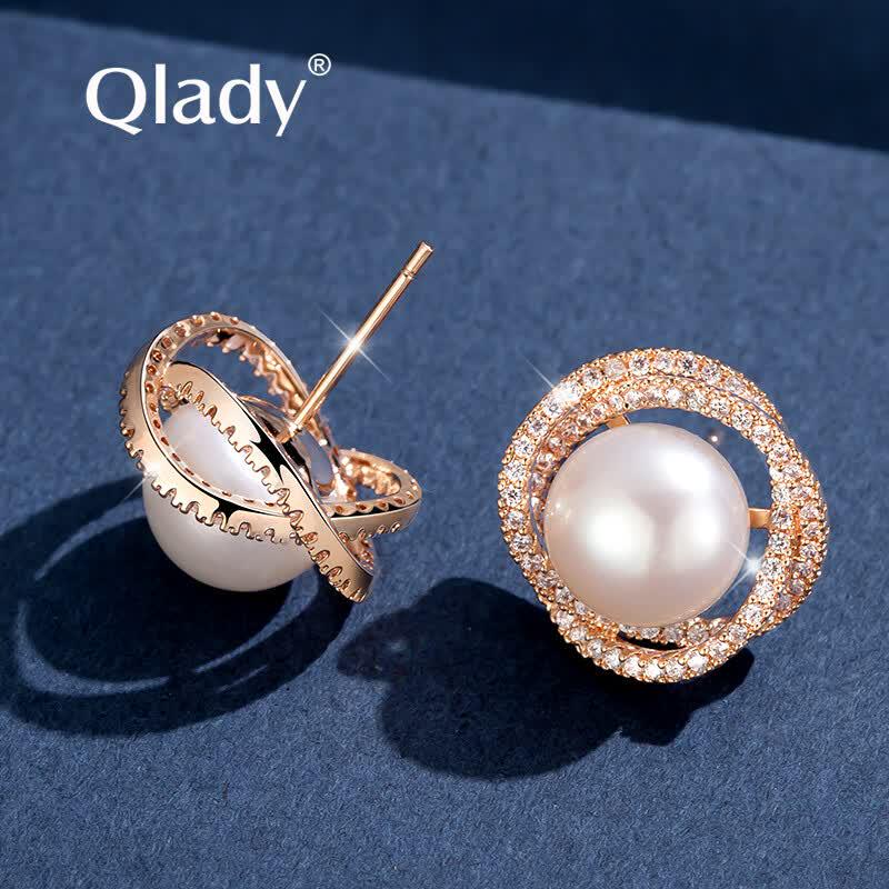 Qlady Freshwater Pearl Ear Jewelry