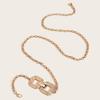 Square Circular Double Metal Chain Belt With Skirt And Dress Decorative Waist