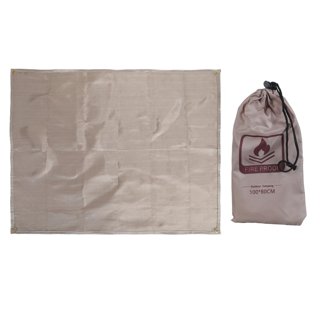 Foldable Heat Resistant Flame Retardant Blanket Fireproof Mat for Barbecue and Camping Floor Protector Insulation Pad