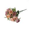 1PC Artificial Austin Rose Bouquet – Dining Table Centerpiece, Artificial Flowers for Living Room, Home Decor, Party Decoration