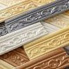1pc 230cm/90.55in 3D Foam Wall Decorative Line Self-adhesive Skirting Board Wallpaper Wall Sticker for Home Decoration