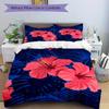 3pcs Tropical Flowers Bedding Set, Breathable and Soft, Suitable for All Seasons, Ideal for Home Use, Suitable for Bedroom Decor 21178