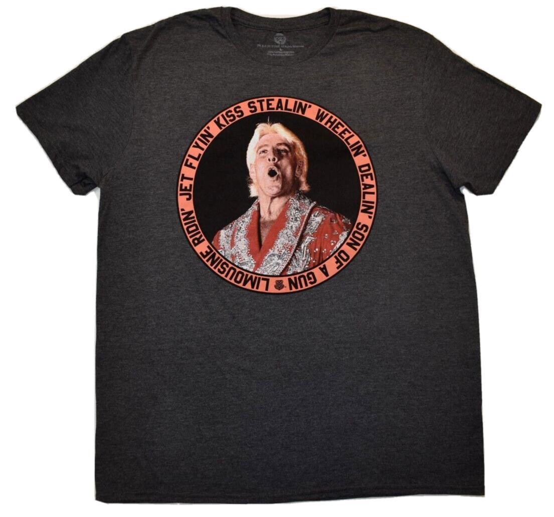 Ric Flair Mens Kiss Stealin  Jet Flyin  Wheelin  Dealin  Son Of Shirt New Large L