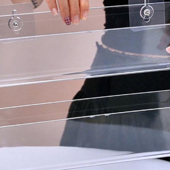 2/4Pcs Acrylic Brochure Pamphlet Holder Large Capacity Easy To Install Transparent Wall-Mounted Brochure Display Stand